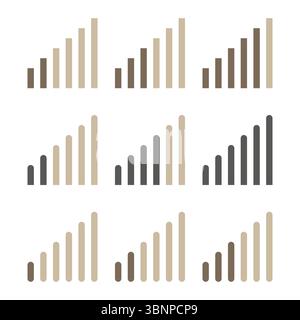 Bar chart diagram. Statistical column graph. Vector data visualization. Business analytics display. Stock Vector