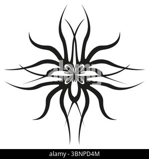 Abstract spider form. Stylized arachnid shape. Intricate insect design. Vector illustration. Stock Vector