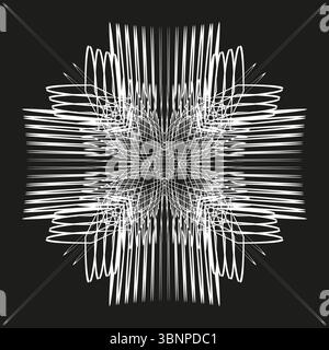 Abstract ornamental star. Complex symmetrical geometry. Vector decorative illustration. Intricate star configuration. Stock Vector