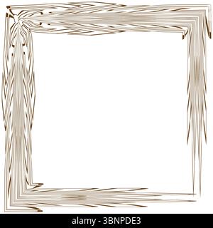 Sketchy doodle frame. Rough sketch border. White background. Vector illustration. Stock Vector