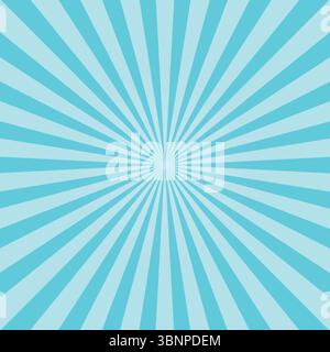 "Blue Burst Background - Radiating Lines, Abstract Design" Stock Vector
