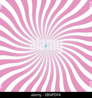"Pink Spiral Background - Radiating Lines, Abstract Design" Stock Vector