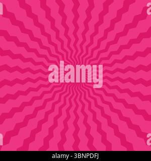 "Pink Spiral Background - Radiating Lines, Abstract Design" Stock Vector