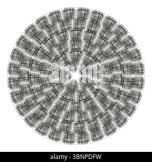 Abstract geometrical mandala. Complex circular pattern. Vector decorative illustration. Intricate spiritual composition. Stock Vector