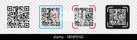 "QR Code Icon - Digital Code for Scanning and Linking" Stock Vector