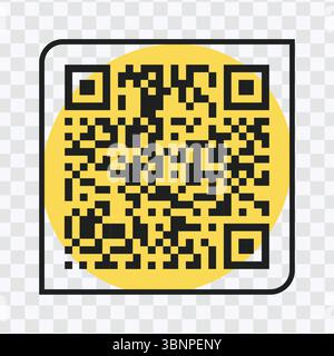 "QR Code Icon - Digital Code for Scanning and Linking" Stock Vector