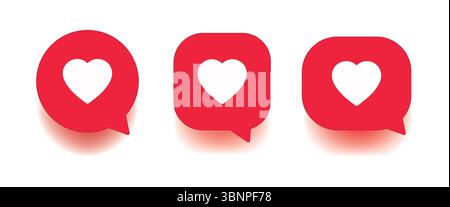 Heart Chat Bubble Icon Vector Design Stock Vector