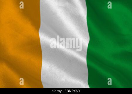 Ivory coast national flag Stock Photo