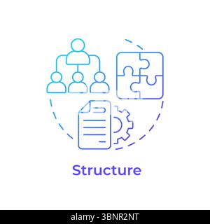 Structure blue gradient concept icon Stock Vector
