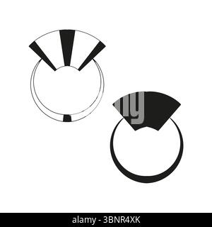 Loading ring icon. Segment gauge symbol. Circular progress Vector. Abstract round artwork. Stock Vector