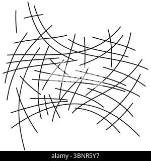 Curved line lattice. Overlapping arc mesh. Flowing stroke web. Vector abstract network. Stock Vector