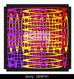 Colorful swirl pattern. Dynamic line art. Abstract mesh Vector. Vibrant movement graphic. Stock Vector