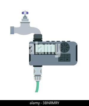 Water meter for household use. Vector illustration. Stock Vector