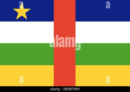 National Central African Republic flag. Stock Vector