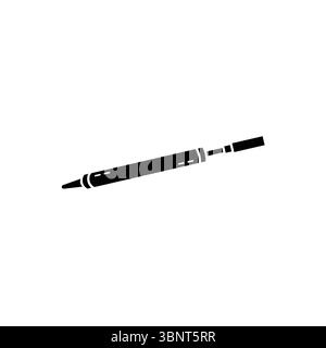 A bold silhouette of a pichkari, a traditional water gun, perfect for designs related to Holi festivals and playful celebrations. Stock Vector