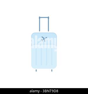 suitcase in airport with airplane travel landmark Stock Vector Image ...