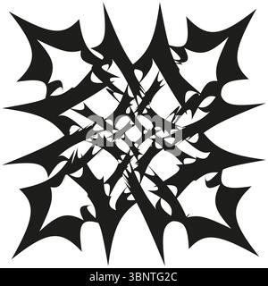 Clawed star icon. Jagged geometric burst. Fierce vector emblem. Bold angular design. Stock Vector