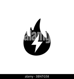 Energy Fat Burn, Kcal Fire, Kilocalorie Hot Flame Solid Flat Vector Icon Isolated on White Background. Stock Vector