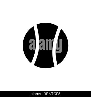 Baseball Ball, Leather Sports Equipment Solid Flat Vector Icon Isolated on White Background Stock Vector