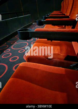 Empty Seats in Cinema Stock Photo