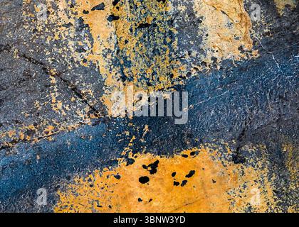 Abstract background showing yellow and blue colors creating a grunge texture Stock Photo