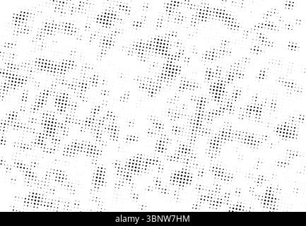 Chaotic Halftone Dot Grunge Texture Overlay Stock Photo