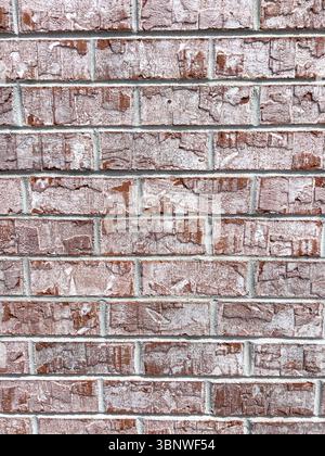 Old Red Brick Wall with Mortar Damage Stock Photo