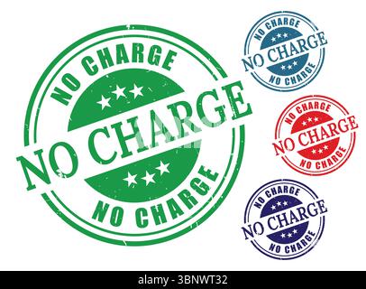 No charge rubber stamp vector graphic element for business promotion and advertising design Stock Vector