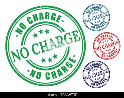No charge stamp vector graphic design element for promotion or marketing material and advertisement use Stock Vector