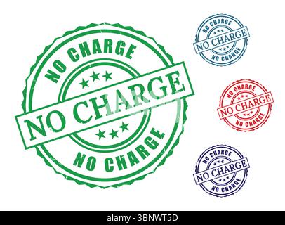 No charge stamp vector graphic element for business promotion and advertisement design use Stock Vector