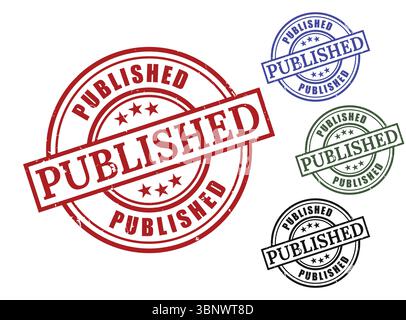 Published stamp vector graphic  for approval or verification design element and resource use Stock Vector