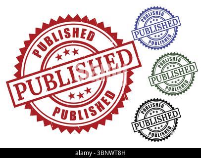 published stamp vector graphics design elements for business and marketing materials Stock Vector