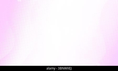 Abstract dotted bright pink halftone background with sheer waves. Vibrant half tone pattern illustration on white. Design for poster, banner etc. Stock Photo