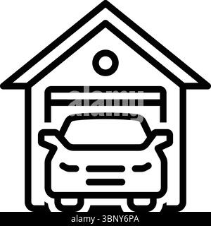 Icon for garage, parking Stock Vector