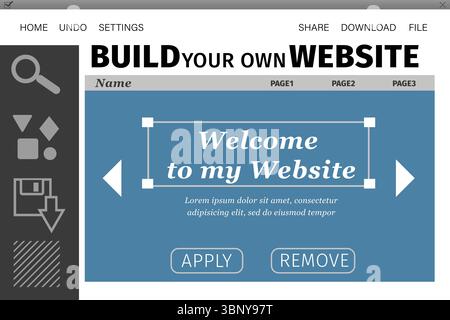 Composite image of build site interface Stock Photo