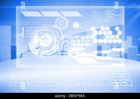 Futuristic technology interface Stock Photo