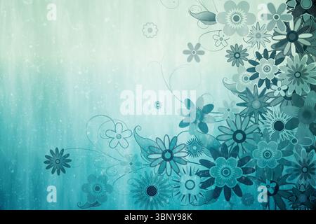 Digitally generated girly floral design Stock Photo