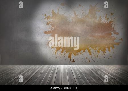 Splash on wall revealing bright sky Stock Photo