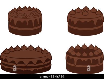 chocolate cake vector illustration art design Stock Vector