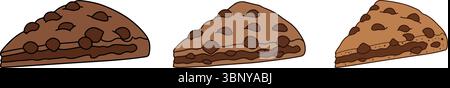 chocolate chip cookie vector illustration art design Stock Vector