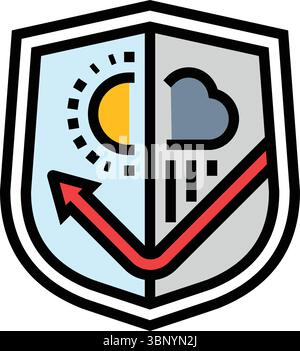 weatherproof color icon vector illustration Stock Vector Image & Art ...