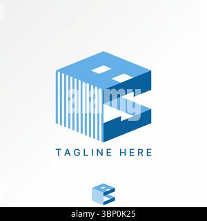 Logo design graphic concept creative premium vector stock image top sell letter AS font 3D cut hexagon cubical placement to virtual scene construction Stock Vector