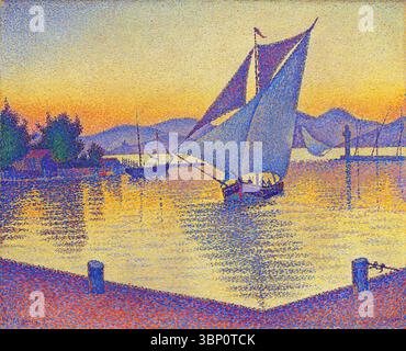 Paul Signac - The Port at Sunset, Opus 236 (Saint-Tropez) [1892