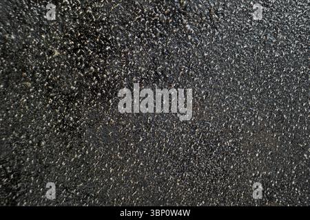 Abstract Black Grey Dark Background Macro Texture Cast Iron. Stock Photo
