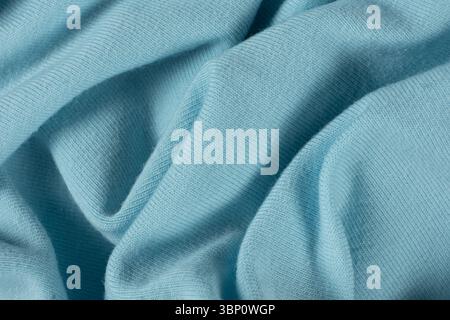 Abstract fabric blue background, cotton and spandex fabric. Stock Photo