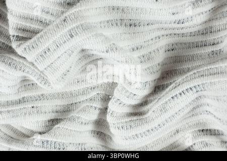 Macro Texture Background of Light Cotton Material Stock Photo