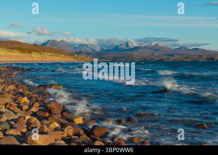 Rocky beach at Big Sand, Gairloch, Highland Scotland Stock Photo