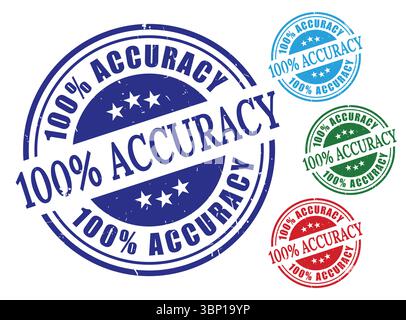 100% Accuracy Guaranteed Precision Reliability Vector Seals Stock Vector