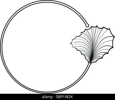 Graphic Ginkgo leaf motif designed for text message Stock Vector