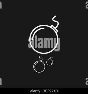 Cartoon Bomb and Explosive Icon for Danger, Warning Signs, and Gaming Weapons Stock Vector